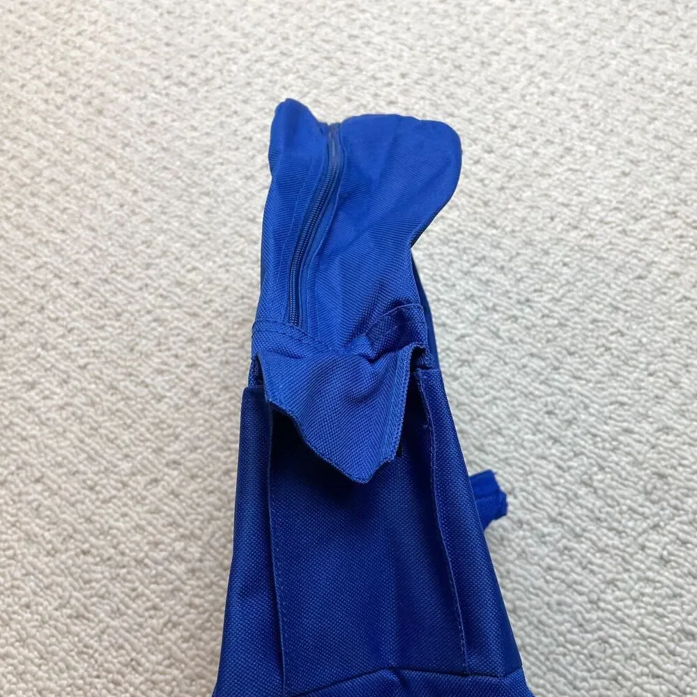 Unbranded Youth Backpack Blue Solid East Palo Alto College Fair Logo Zip School